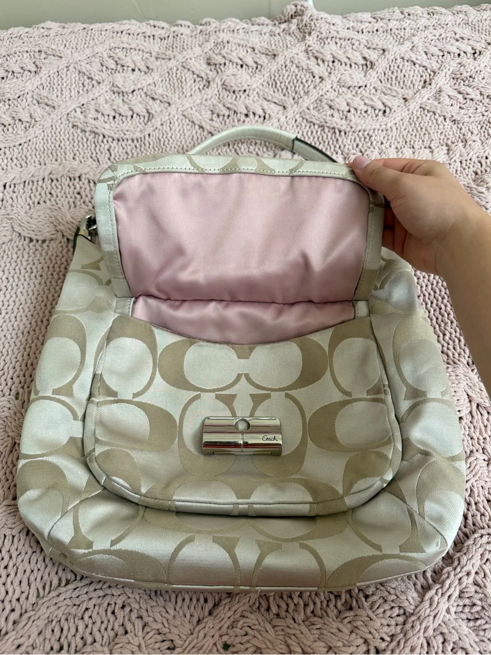 Coach Kristin Signature Sateen Hobo Bag